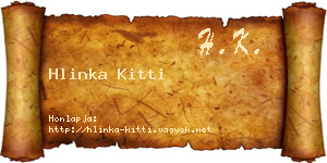 Hlinka Kitti névjegykártya